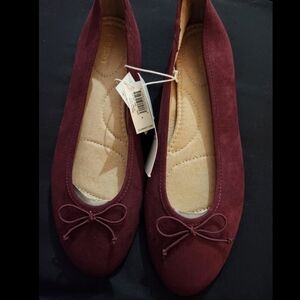 Old Navy Faux-Suede Almond-Toe Flats